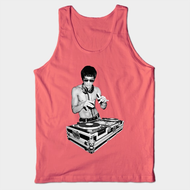 DJ Bruce Lee Remastered V1 - Black and white Tank Top by jonathanptk